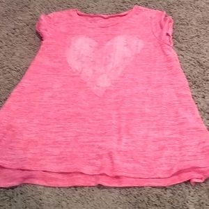 Pink Rustic Heart  Mudd Childrens Tee Shirt Sz 12